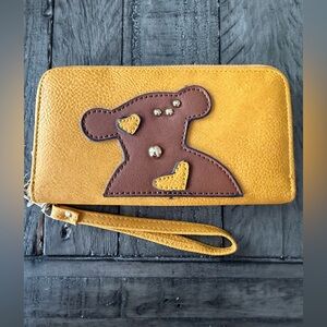 NWOT Vegan Leather Winky Dog Wallet, as seen on TikTok.